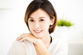 Closeup smiling young woman face Royalty Free Stock Photo