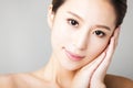 Closeup smiling young woman face Royalty Free Stock Photo