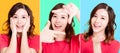 Closeup of Smiling young  Woman Making Frame Gesture Royalty Free Stock Photo