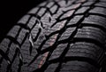 Closeup of snow tire tread Royalty Free Stock Photo