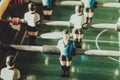 Closeup of soccer table football players Royalty Free Stock Photo