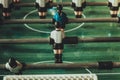 Closeup of soccer table football players Royalty Free Stock Photo