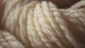 Closeup of a soft yarn of beige thread Royalty Free Stock Photo
