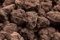 Closeup Soil texture brown background. Soil is a mixture of organic matter, minerals, gases, liquids, and organisms. it is