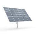 Closeup of a solar collector panel model isolated on a white background