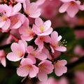closeup of some cherry tree flowers