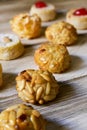 Panellets, typical confection of Catalonia, Spain Royalty Free Stock Photo