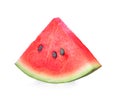 closeup of some pieces of refreshing watermelon on a white background Royalty Free Stock Photo