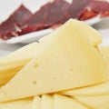 Spanish serrano ham and manchego cheese tapas Royalty Free Stock Photo