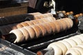 Typical Czech trdelnik on sale in Prague