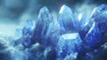 Closeup of Sparkling Blue Crystals on Dark Background Royalty Free Stock Photo