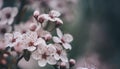 Closeup of spring blossom flower on dark bokeh background Royalty Free Stock Photo