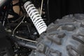 Closeup of springs, shock absorbers