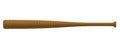 Closeup of spruce wood baseball bat isolated on white background