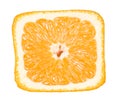 Closeup of square orange,