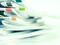 Closeup stack of newspaper Royalty Free Stock Photo