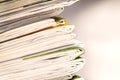 Closeup stack of newspaper Royalty Free Stock Photo