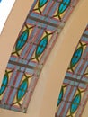 Closeup of stained glass roof Royalty Free Stock Photo