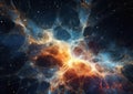A closeup of a star cluster with stars in the background and spa Royalty Free Stock Photo