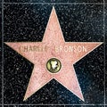 Closeup of Star on the Hollywood Walk of Fame for Charles Bronson Royalty Free Stock Photo