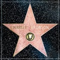 closeup of Star on the Hollywood Walk of Fame for Charles Bronson