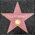 closeup of Star on the Hollywood Walk of Fame for Ella Fitzgerald