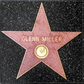 Closeup of Star on the Hollywood Walk of Fame for Glenn Miller Royalty Free Stock Photo