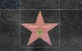 Closeup of Star on the Hollywood Walk of Fame for Johnny Grant