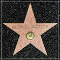 Closeup of Star on the Hollywood Walk of Fame for Michael Jackson Royalty Free Stock Photo
