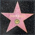 closeup of Star on the Hollywood Walk of Fame for Snoop Dogg