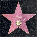 closeup of Star on the Hollywood Walk of Fame for Sting