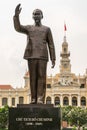 Closeup of statue of Ho Chi Minh in the City named after him., Vietnam