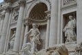 Closeup of the statue of Oceanus at the Trevi Fountain in Rome, Italy     Trevi Fountain Rome Italy Royalty Free Stock Photo