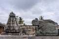 Closeup of statues and turrets at Chennakeshava Temple Complex