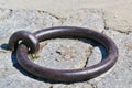 Closeup of a steel ring