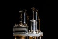 closeup of a stirling engine construction Royalty Free Stock Photo