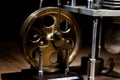 closeup of a stirling engine construction Royalty Free Stock Photo