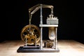 closeup of a stirling engine construction Royalty Free Stock Photo