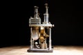closeup of a stirling engine construction Royalty Free Stock Photo