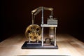 closeup of a stirling engine construction Royalty Free Stock Photo