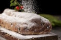 Stollen cake for christmas time Royalty Free Stock Photo