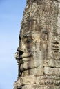 Closeup stone face of prasat Bayon temple, Angkor Thom, Cambodia