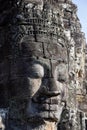 Closeup stone face of prasat Bayon temple, Angkor Thom, Cambodia