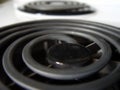 Closeup of Stove Burners Royalty Free Stock Photo