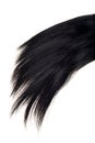 Closeup strand of black hair