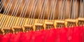 A closeup of the string in a piano. Royalty Free Stock Photo