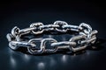 Closeup strong metallic link chains background safety secure strength connected iron steel Royalty Free Stock Photo