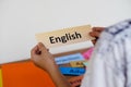 English word card