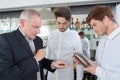 Closeup students in catering school Royalty Free Stock Photo