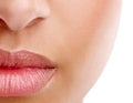 Now those are luscious lips. Closeup studio shot of a beautiful young womans mouth with lipstick applied. Royalty Free Stock Photo
